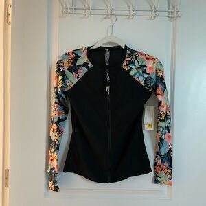 Swim Top | Black & Multicolored